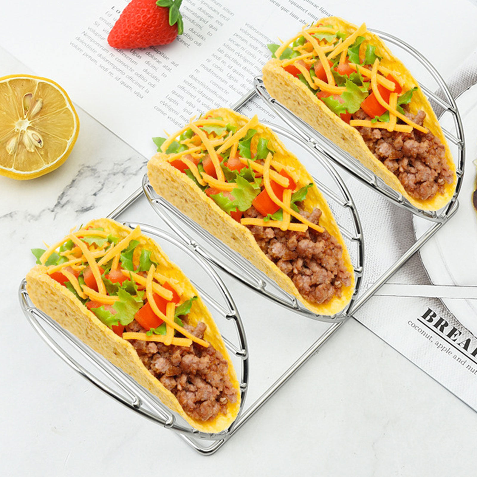 Taco Rack Stand Stainless Stee - Kitchen Baking Rack review and price