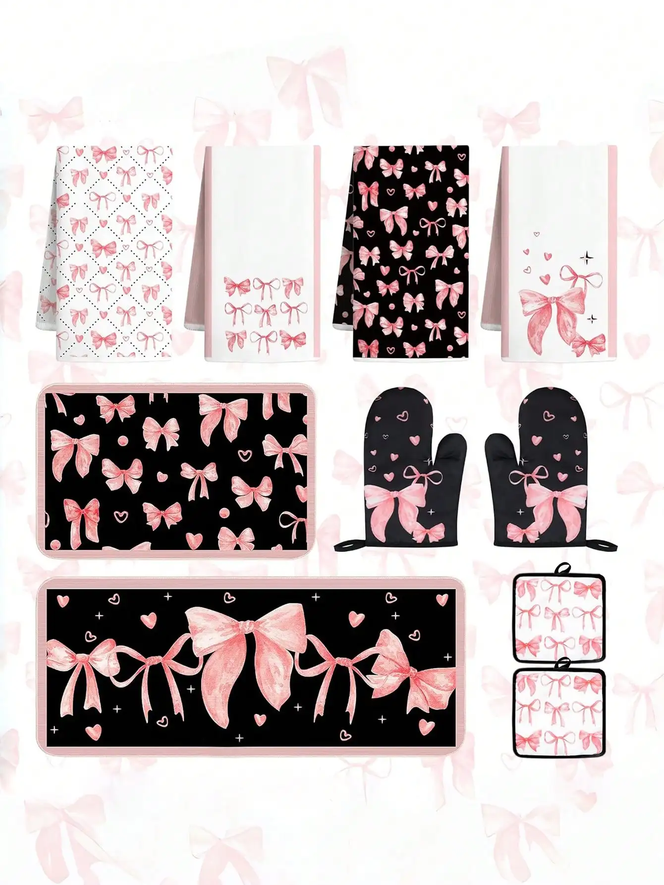 10PCS Pink Bow Kitchen Accesso - Baking Kitchen Set review and price