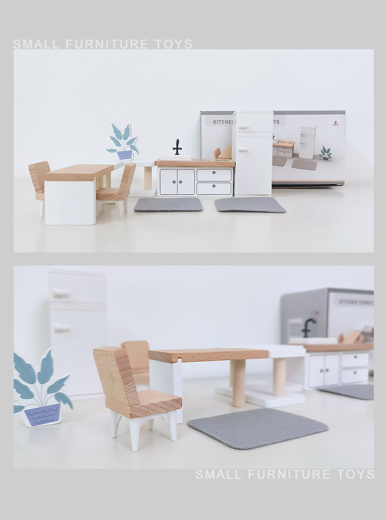 Modern dollhouse furniture kit - Kitchen Uncle review and price