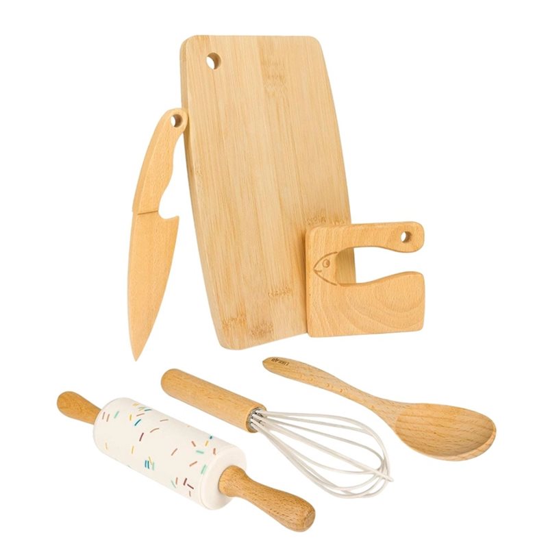Wooden Kids Knife And Toddler  - Kitchen Kids Baking Set review and price